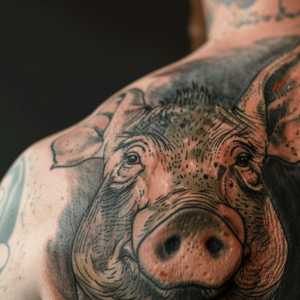 Man with a Pig Tattoo