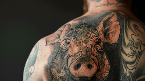 Man with a Pig Tattoo