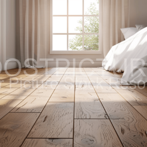 Wood floor in a beadroom