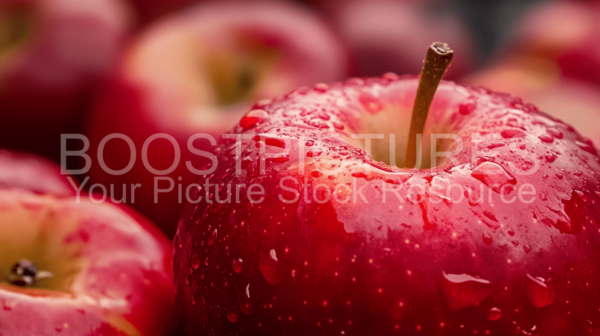 Juicy red apples