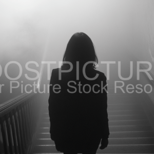 Mystery Person on stairs with fog