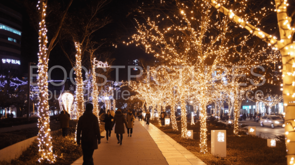 Winter Walk in Christmas Time