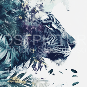 Tiger and djungle photo Art