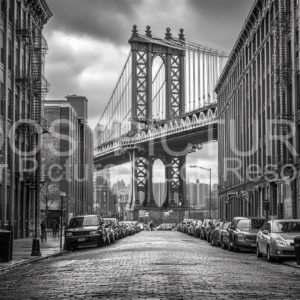 New York Urban Street View b/w