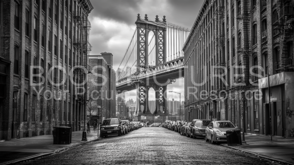 New York Urban Street View b/w