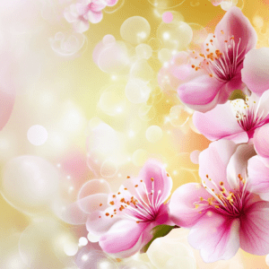 Floral pink orchid and bubble wallpaper