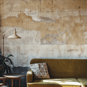 Rustic and abstract plastered wall