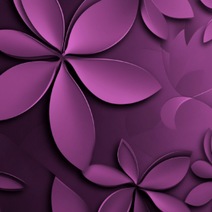 Violet flowered wallpaper