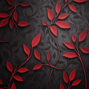 Red flowered wallpaper