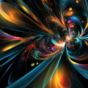 Colorful explosion on a black wallpaper