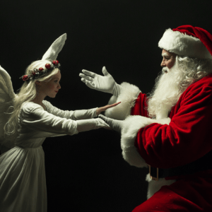 The Christ Child and Santa Claus