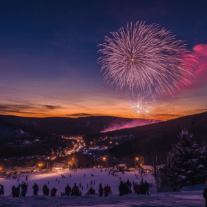 Fireworks in the mountains