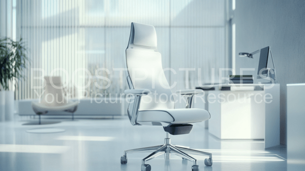 Modern white office chair