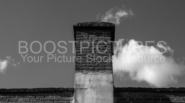 Old clinker brick chimney