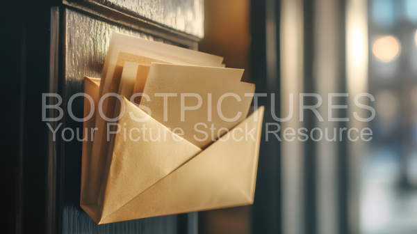 Letterbox with brown envelopes