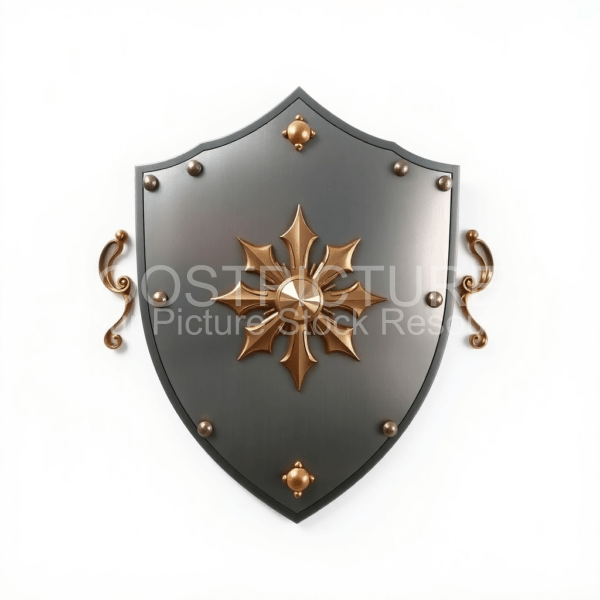 Coat of arms silver patterned