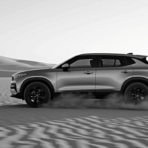 KIA EV9 in the dessert